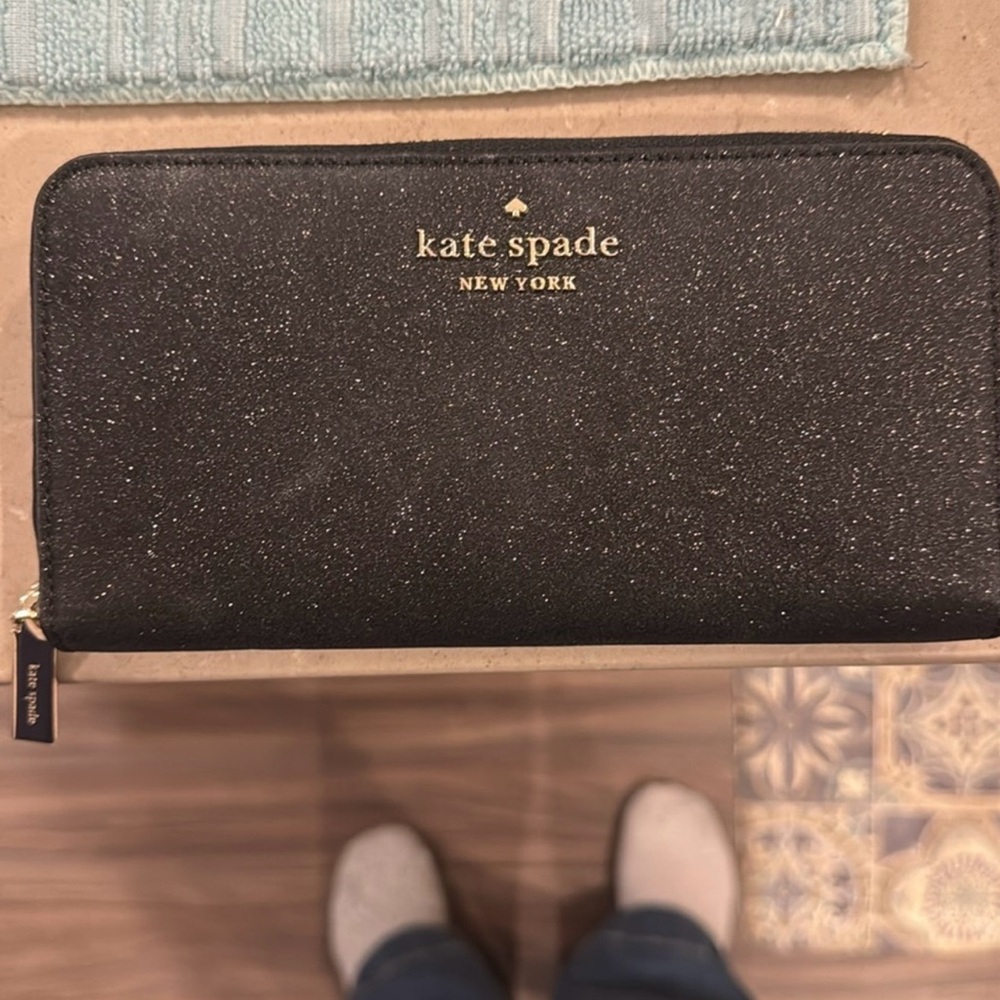 Kate Spade Black Sparkle/Glitter Wallet